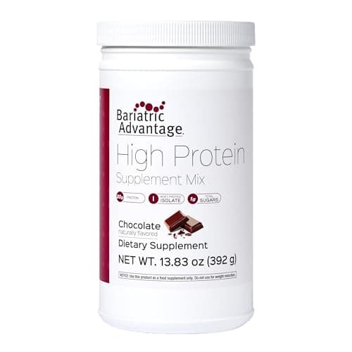 Bariatric Advantage High Protein Supplement Mix, 20 Grams Whey Protein Isolate Low Sugar with 100 Calories Per Serving - Chocolate, 14 Servings - Image 1