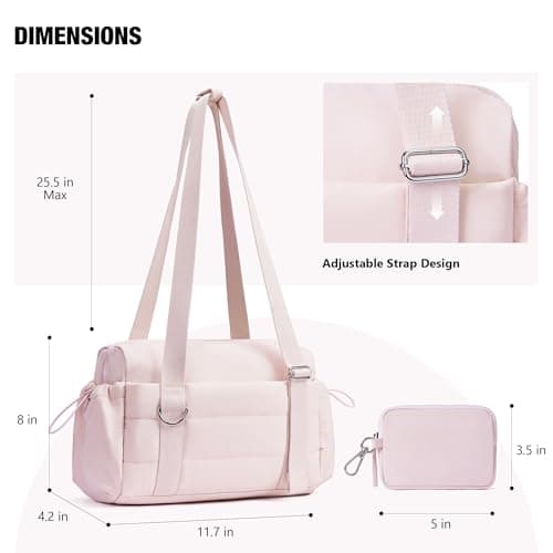 ROULENS Small Gym Bag for Women 2 Set Mini Gym Duffle Bag with Wet Compartment and Coin Wallet, Gym Tote Bag for Workout/Sport/Travel - Thumbnail 6