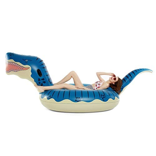 Jasonwell Inflatable Dinosaur Swimming Pool Float for Kids Boys Girls Adults 124'' Giant Tyrannosaurus Rex Floatie Summer Beach Ride on Party Pool Raft Lounge Toys - Thumbnail 3
