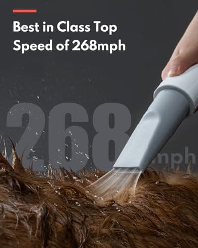 HomeRunPet Dog Dryer, Ultra Quiet High Velocity Blow Dryer for Dogs with 99 Speed & 3 Temperature Settings, 6.5ft Long Hose & LED Display, Perfect for Dogs, Pets Grooming - Thumbnail 4