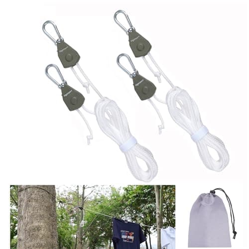 Vigorport Retractable Travel Clothesline, Portable Clothes Line Heavy Duty Rope Pully System with Carabiner for Outdoor Camping, Cruise Ships, Indoor Backyard, Balcony (19Ft, 2 Pack) - Image 1