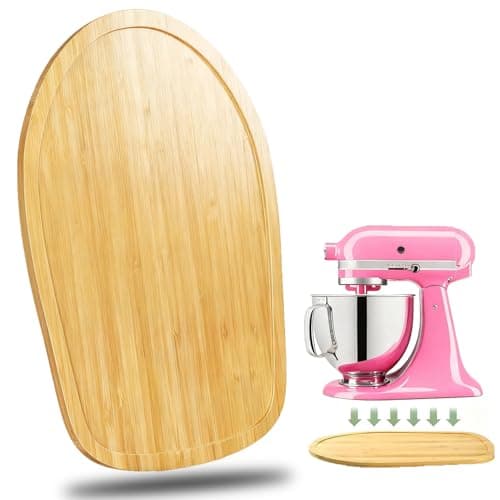 Bamboo Mixer Slider Compatible with KitchenAid 4.5-5 Qt Tilt-Head Stand Mixer, Appliance Sliding Mat Accessories for Kitchen Aid, Countertop Moving Tray Attachments Fits for KitchenAid Artisan - Image 1