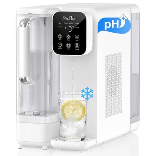SimPure Y11C-A UV Reverse Osmosis Water Filter Countertop with Cold Water & Alkaline Mineralization, 6-Stage RO Filtration System, 43-59°F Adjustable, Detachable Pitcher, No Installation - Image 1