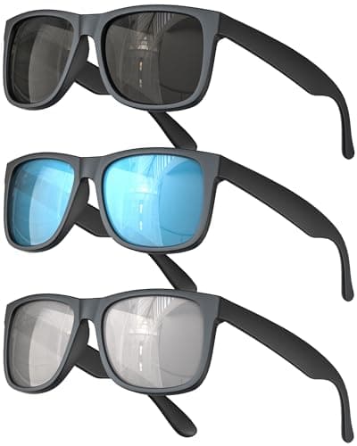 OUKEMAX Polarized Sunglasses for Women, 3 Pack UV400 Trendy Square Shades, Lightweight Stylish Eyewear for Driving & Travel - Image 1