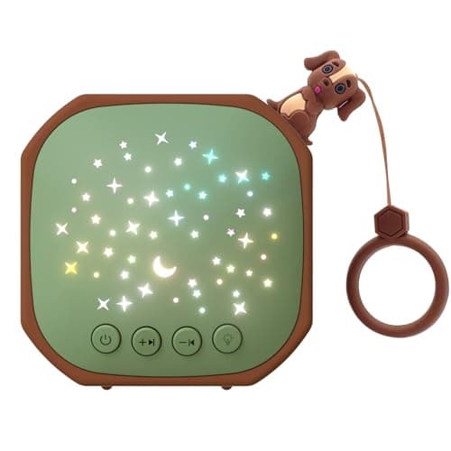 White Noise Sound Machine Baby with Star Projector | Portable Sleep Aid Lullaby Music for Baby Sleeping | Soothing Sound Machine for Nursery, Car Travel, Bedroom Crib, Kids Gifts (Puppy)
