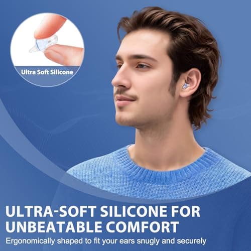 Concert Ear Plugs - Reusable High Fidelity Noise Cancelling Earplugs for Concerts, Rave & Live Music (2 Pairs), Hearing Protection up to 23dB - Thumbnail 3