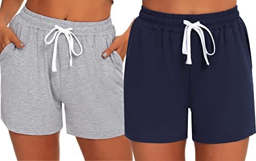 Prosoft&Hawiton Womens Pajama Shorts Soft Pj Bottoms Stylish Pants with Drawstring & Pockets Cotton Sleep Shorts for Women Soft - Image 1