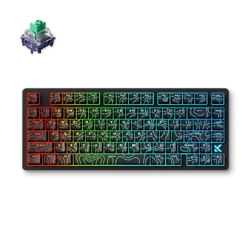 MCHOSE Jet 75 Rapid Trigger Keyboard 75% Percent, Hall Effect Black Topographic Gaming Keyboard, Wired RGB Custom Mechanical Keyboards with Magnetic Switch, PBT Keycaps, Black - Image 1