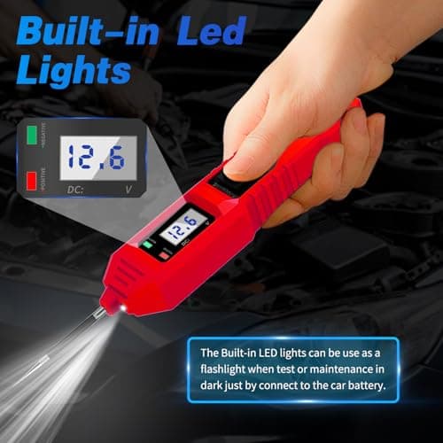 Power Circuit Probe Tester, 6V/12V/24V DC Circuit Tester Automotive, Multifunctional Car Electric Circuit Tester Power Fuse & Voltage Tester Light, Short Circuit Breake Finder Electrical Tools - Thumbnail 3