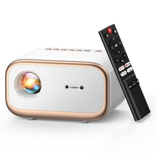 Smart Projector with WiFi 6 & Bluetooth, Compatible With Netflix/YouTube/ Prime Video Apps, Auto Focus & Keystone, Full-Sealed Optical Engine, Native 1080P Projector - Image 1