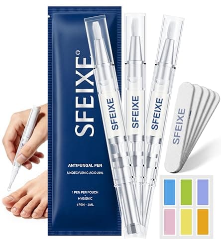 Athlete‘s Foot & Toenail Fungus Treatment Pen – Extra Strength Antifungal with 25% Undecylenic Acid, Maximum OTC, Precision Applicator for Itch Relief & Nail Care, Between Toes, 3 Pens + 5 Files - Image 1