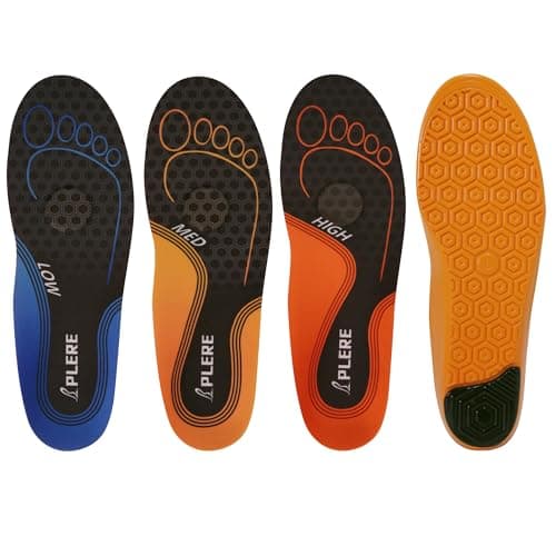 Work Comfort Insoles Arch Support Insert Women Men,3 Custom Arch Heights for All Foot Types, Shock Absorption Anti-Fatigue - Plantar Fasciitis Relief - Work Boot Insoles for Standing All Day - Image 1