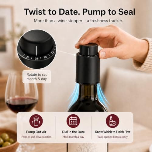 Electric Wine Opener Rechargeable, BABONIR 7-in-1 Wine Gift Set - Thumbnail 4