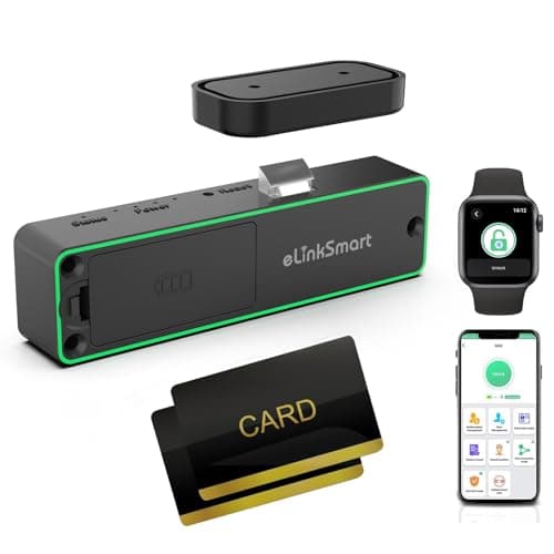 Cabinet Lock eLinkSmart NFC RFID Slim Hidden Double-Layer Drawer Lock for Child Safety Cupboard Liquor File Kitchen Pantry Furniture eSmartLock App Black No Drilling Black - Image 1