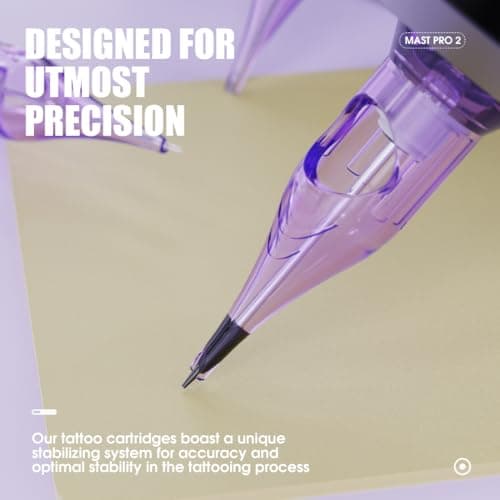 Mast Pro2 Tattoo Needles Cartridges, Pro Needles Pins for Super Aritsts, 20 Count, Disposable Magnum 1207M - Thumbnail 6