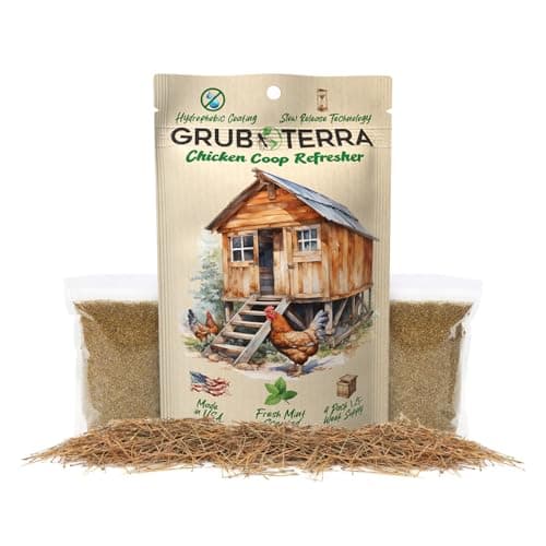 GrubTerra Chicken Coop Odor Eliminator, Coop Refresher & Litter Deodorizer – Zero Odor Neutralizer for Chicken Bedding, Sand, Nesting Pads & Runs - Mint Scent - Thumbnail 2