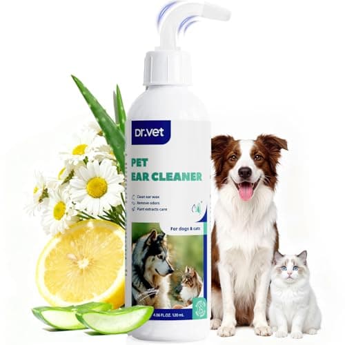 Dog Ear Cleaner Solution– Soft Nozzle Ear Treatment for Dogs & Cats, Gently Remove Dog Ear Wax & Debris, Soothe Ear Itching & inflammation, Odor Pet Ear Wash with Aloe Vera & Persimmon – 4.06 fl oz - Image 1