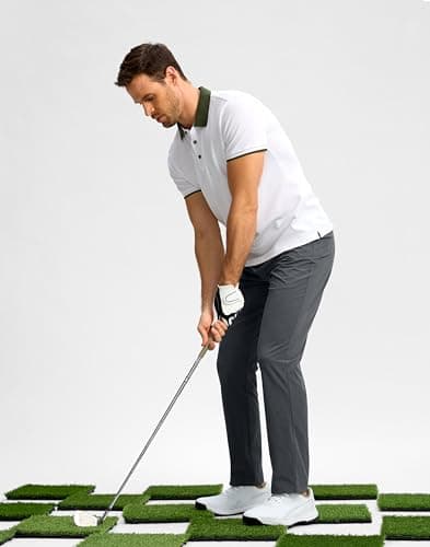 G Gradual Mens Golf Pants Stretch Dress Casual Pants 30"/32"/34" Lightweight Work Travel Slacks for Men with 4 Pockets(Oil Grey,L30.W34) - Thumbnail 3