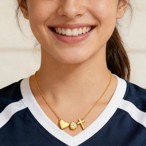 ZOLZO Volleyball Basketball Softball Soccer Baseball Tennis Necklace Sports Jewelry Accessories Gift for Players, Women, Birthday, Christmas - Thumbnail 2