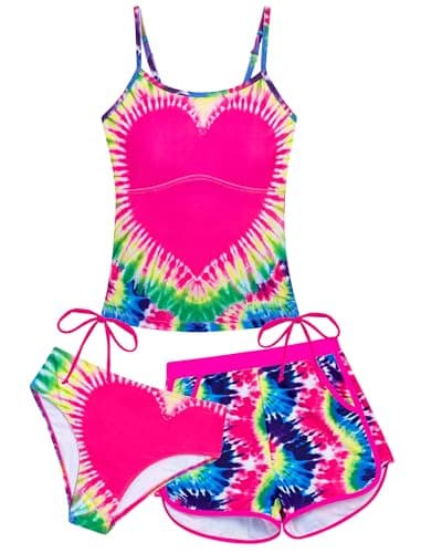 Seanrui Girls Swimsuits Size 14-16 Tankini Swimsuits for Teens Girls 3 Piece Bathing Suit Swimwear with Swim Short - Image 1