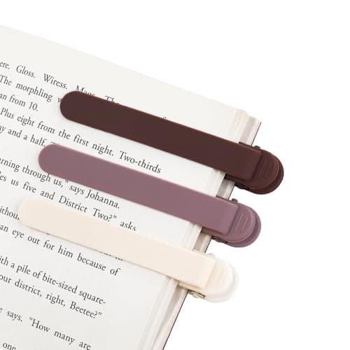 3Pcs Bookmark Book Marks, Silicone Book Marks for Reading Women Men Kids Book Lovers, Automatic Book Mark Smart Book Marker Clip Page Holder Reading Accessories School Supplies Gifts for Students - Image 1
