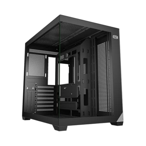 PCCOOLER PC Case ATX Mid Tower, Tempered Glass & Mesh Front, High Airflow, E-ATX/ATX/Micro-ATX/ITX Support, 360mm Radiator Support, Tool-Free Design – Black (C3T700 No Fans Included) - Image 1