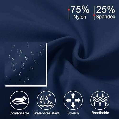 M MAELREG Golf Pants Men Fleece Lined 30"/32"/34" Solid Dress Work Pants for Men Water-Resistant Stretch Warm Winter Trousers Navy - Thumbnail 4