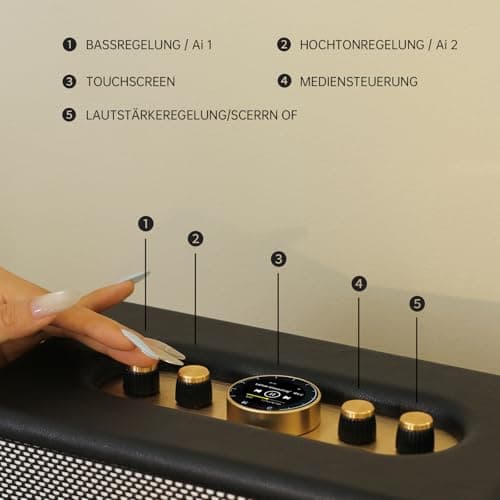 CHOYONG Maestro C2 WiFi Speaker Wireless Bluetooth Smart Speaker,Three-Way Speaker System,Internet Radio Global Station,Record Player Compatible with RCA Input,Choyoung C2 - Thumbnail 5