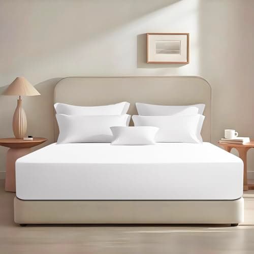 Baigee Luxury 100% Egyptian Cotton Fitted Sheet King Only – Cotton Fitted Sheet Long Staple, Breathable and Durable Deep Pocket 15"-18" - Image 1