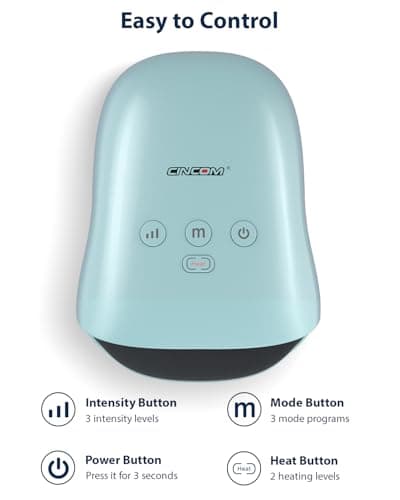 CINCOM Gifts for Women,Hand Massager with Heat and Compression for Arthritis,Pain Relief & Finger Numbness(Blue) - Thumbnail 4