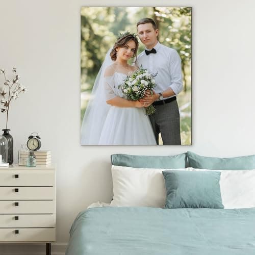 WayToLight Custom Canvas Prints with Your Photos, Canvas Wall Art for Friends, Couples and Weddings, Ideal for Bedroom, Office Decor (8" X 10") - Thumbnail 3