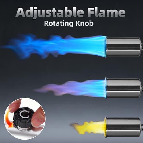 Powerful Propane Torch Gun，Flame Thrower Gun With One-Touch Max Fire, Kitchen Cooking Torch with a Safety Lock,Kitchen Torch Gun for Campfire，Grill, Sous Vide, BBQ (Tank Not Included) - Thumbnail 4