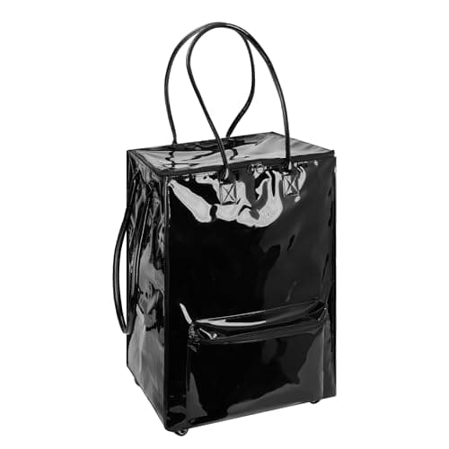 StorageWorks Zipper Closure Rolling Bag, Grocery Cart, Shopping Trolley Carries Up to 44 lb with Wheels, Rolling Tote Bag with Handles, Black - Image 1