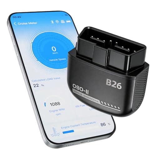 Feronix B26 Bluetooth OBD2 Scanner for iOS & Android - Subscription-Free Engine Code Reader, 2026 Upgraded Engine Diagnostic Tool, Reset Check Engine Light for Temporary & Pending Faults