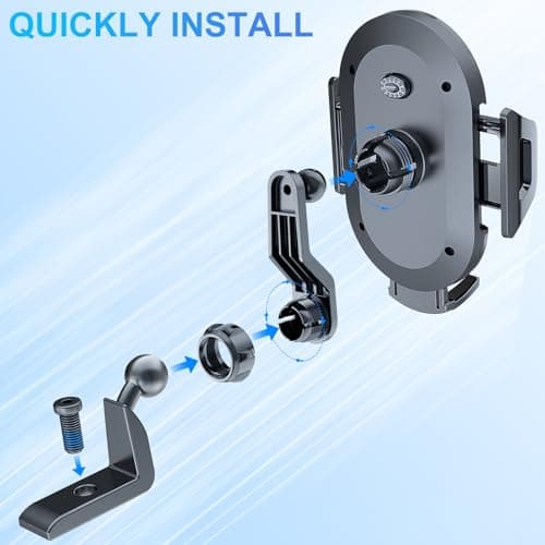 DIAMOOKY Phone Mount for Jeep Wrangler JL JLU 2018-2023 and Gladiator JT 2020 2021 2022 2023 Multi-Mount Dash Phone Holder with Extension Arm Storage Tray Interior Accessories, Not for Wrangler 4xe - Thumbnail 6