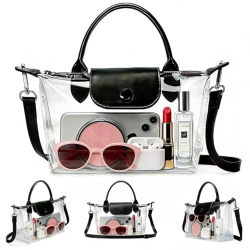 Jotzzors Clear Bag for Stadium Events,Small Clear Purse With Adjustable Shoulder Strap for Concert Sport Events Festivals - Image 1