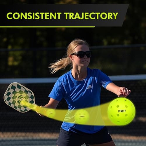 Dinkly Pickleball Balls, Outdoor Pickleballs USAPA Approved, Enhanced Durability Pickle Ball with Roto-Molded & Seamless Design, 40 Holes Green Pickleballs for Beginners Professionals, 4 Pack - Thumbnail 6