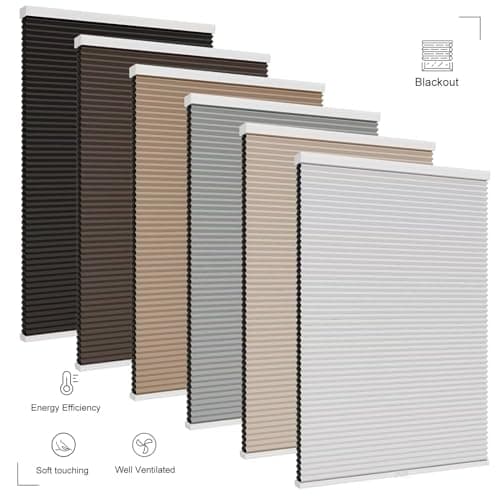 Changshade Blackout Cordless Cellular Shades for Windows,Honeycomb Blinds with Thermal Insulation,UV Protection,Child Safe,Privacy Light Control,Easy to Install（24" W x 50" H,White） - Thumbnail 5