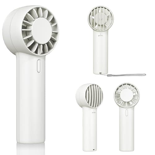 Portable Mini Turbo Handheld Fan, Pocket USB Rechargeable fan with 3-Speed Super Strong Wind Adjustable, Personal Travel Summer Cooling Eyelash Fan Gifts for Girls Boys Men Women- Indoor Outdoor - Image 1
