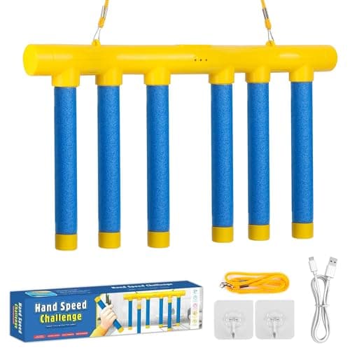 Karlstruyn Reflex Drop Sticks Challenge Game, Hand Eye Coordination Reflex Challenge Training Toy, 3 Adjustable Speed Modes, Catching Reflex Sticks for Kids and Adults - Image 1