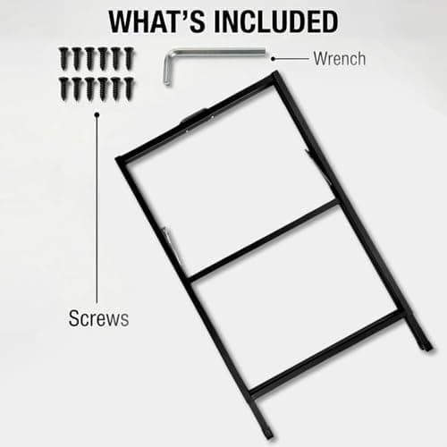 LANGTUKEE Heavy Duty A-Frame Sidewalk Sign 24x36 Inch - Double Sided Slide-in Metal Sandwich Board for Outdoor Business Advertising - Black Folding Pavement Display Stand (Frame Only) - Thumbnail 5