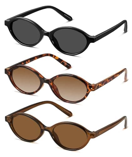 GRFISIA Retro Oval Sunglasses for Women Trendy Vintage 90s Y2K Designer Sun Glasses UV400 Protection - Image 1