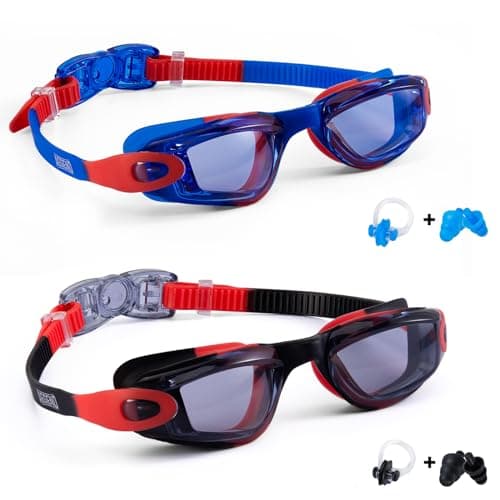 Aegend Swim Goggles for Kids Youth 3-14 Anti-Fog Anti-UV Comfort Fit Goggles for Swimming - Image 1