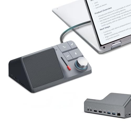 H1 11-in-1 USB C Docking Station with AI Voice Recorder, Free Transcription & Summarization, Dual HDMI 4K@60Hz, 118W PD, 2.5Gbps Ethernet, 10Gbps Fast Data Transfer, SD/Micro SD 4.0 Card Reader (H1) - Image 1