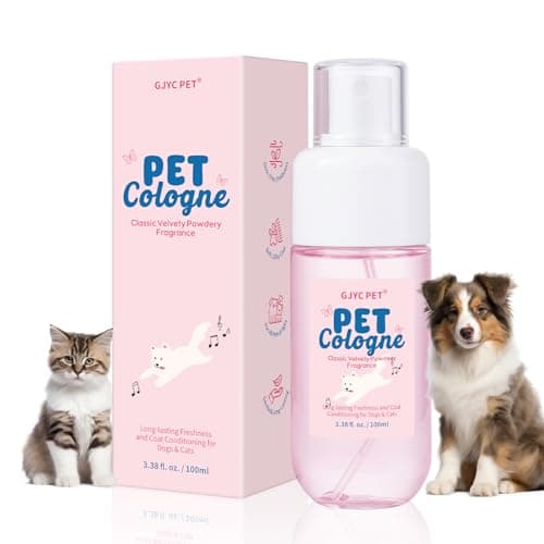 GJYC PET Dog & Cat Cologne | Long-Lasting Classic Powdery Scent | Fur-Conditioning, Non-Sticky Odor Control Formula | Travel-Friendly, 3.38 fl. oz - Image 1