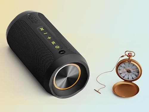 EDUPLINK Bluetooth Speaker Waterproof IPX7 Portable Wireless 20H Battery Outdoor Stereo Black - Thumbnail 5