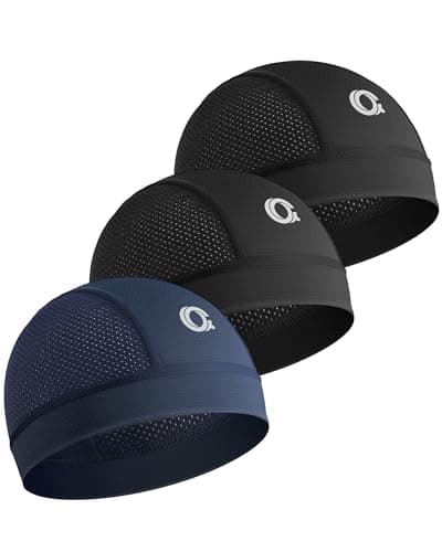OCQOCQ 3 Pcs Cooling Breathable Mesh Skull Caps for Men Women Cycling Lightweight Quick-Dry Helmet Hard Hat Liner - Image 1