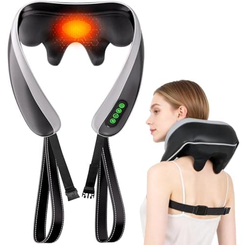 Senluyi Neck Massager for Pain Relief Deep Tissue, Kneading Shiatsu Neck and Shoulder Massager with Heat,Cordless Massager for Back and Shoulder Pain, for Women Men Home Office Christmas - Image 1