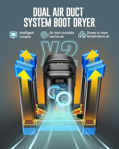 POPCHOSE Heavy-Duty Boot Dryer, Upgraded Shoe Dryer Helps Reduce Odor, Glove & Boot Warmer, Fast 1.5-Hour Drying Dual Dir Duct with Heating Blower, Silent & Adjustable Timer - Thumbnail 4
