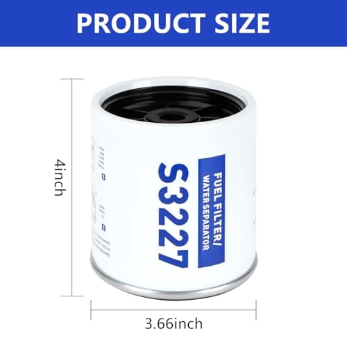 AUIVERED S3227 Filter Element - 10 Micron Marine Boat Filter for Mercury Yamaha Outboard Motor - Replaces 320R-RAC-01, 490R-RAC-01, 18-7948, 9-37882, 18-7922, 18-7922-1 - Thumbnail 4
